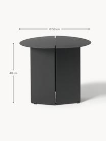 Table d'appoint ronde Oru, Acier inoxydable, revêtement par poudre, Noir, Ø 50 x haut. 40 cm