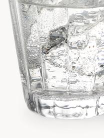 Ručně foukané sklenice na vodu s drážkovanou strukturou Scallop Glasses, 4 ks, Foukané sklo, Transparentní, Ø 8 cm, V 10 cm, 230 ml