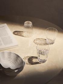 Mondgeblazen waterglazen Scallop Glasses met groefstructuur, 4 stuks, Transparant, Ø 8 x H 10 cm, 230 ml