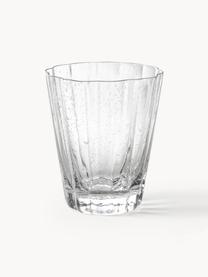 Vasos soplados artesanalmente con relives Scallop Glasses, 4 uds., Vidrio soplado artesanalmente, Transparente, Ø 8 x Al 10 cm, 230 ml