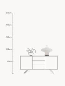 Handgefertigte LED-Tischlampe Regina, Lampenschirm: Glas, Weiss, Ø 49 x H 45 cm