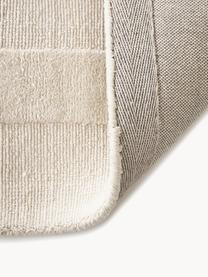 Handgewebter Baumwollteppich Dania mit Hoch-Tief-Struktur, 100 % Baumwolle, Cremeweiß, B 200 x L 300 cm (Größe L)