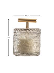 Vela perfumada Theo (sándalo), Recipiente: vidrio, Gris, cobre, Ø 9 x Al 12 cm