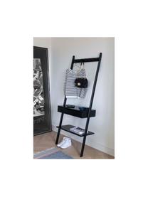 Ladderrek Noble, Bamboehout, gelakt en gecarboniseerd, Zwart, B 70 x H 180 cm