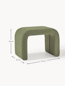 Bouclé stolička Penelope, Tmavě zelená, Š 61 cm, V 46 cm