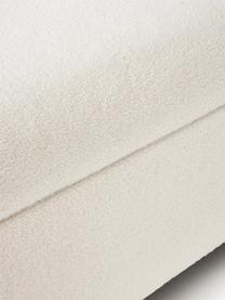 Banc en peluche avec rangement Benji, Peluche blanc crème, larg. 140 x haut. 50 cm