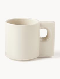 Tazas de porcelana Keira, 2 uds., Porcelana, Blanco Off White, Ø 9 x Al 9 cm, 320 ml