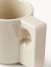 Tasses en porcelaine Aiko, 2 pièces, Porcelaine, Blanc cassé, Ø 9 x haut. 9 cm, 320 ml