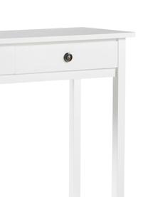 Konsola z drewna sosnowego Ditti, Stelaż: drewno sosnowe, Biały, S 104 x W 83 cm