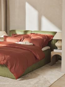 Housse de couette en satin de coton Premium, Terracotta, larg. 200 x long. 200 cm