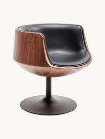 Otočná stolička v retro dizajne Club, Hnedá, čierna, Š 62 x H 61 cm
