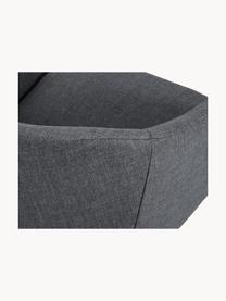 Gestoffeerde fauteuil Juri, Bekleding: polyester, Poten: gepoedercoat metaal, Geweven stof donkergrijs, B 58 x D 58 cm