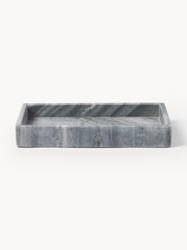 Kleines Deko-Tablett Venice aus Marmor, Marmor, Grau, marmoriert, B 30 x T 15 cm