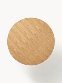 Table ronde avec placage en frêne Menorca, Ø 100 cm, Bois de frêne, blanc, Ø 100 cm