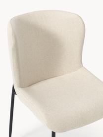 Čalúnená stolička Tess, Tlmená biela, čierna, Š 49 x H 64 cm