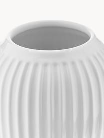 Ručne vyrobená váza z porcelánu Hammershoi, V 20 cm, Porcelán, Biela, Ø 17 x V 20 cm