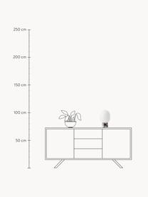 Dimmbare Tischlampe JWDA mit USB-Anschluss, Lampenschirm: Glas, Grau, marmoriert, Ø 19 x H 32 cm