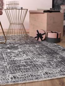 In- & Outdoor Teppich Valencia mit Fransen, 100 % Polyester, Grautöne, B 80 x L 150 cm (Größe XS)