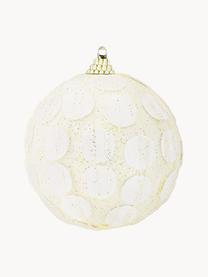 Palline di Natale infrangili Swan 12 pz, Plastica, Bianco crema, dorato, Ø 8 cm