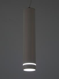 Kleine moderne hanglamp Esca, Lampenkap: gecoat aluminium, Diffuser: acrylglas, Baldakijn: gecoat aluminium, Wit, Ø 6  x H 30 cm