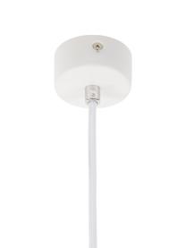 Kleine moderne hanglamp Esca, Lampenkap: gecoat aluminium, Diffuser: acrylglas, Baldakijn: gecoat aluminium, Wit, Ø 6  x H 30 cm