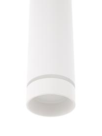 Kleine moderne hanglamp Esca, Lampenkap: gecoat aluminium, Diffuser: acrylglas, Baldakijn: gecoat aluminium, Wit, Ø 6  x H 30 cm