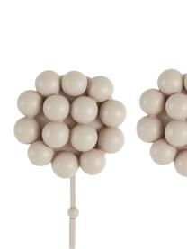 Porcelánové nástenné vešiaky Benevento, 2 ks, Porcelán, Sivobéžová, Š 11 x V 16 cm