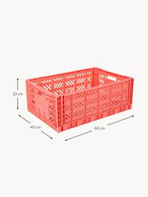 Klappbare Aufbewahrungsbox Maxi, B 60 cm, Kunststoff, Korallrot, B 60 x T 40 cm
