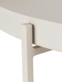 Table d'appoint ronde métal George, Métal, enduit, Blanc crème, Ø 57 x haut. 48 cm