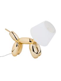 Designová stolní lampa Doggy, Zlatá, bílá, Š 40 cm, V 30 cm