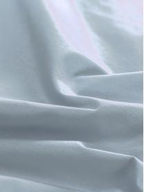 Pościel z perkalu z efektem sprania i falbanką Florence, Jasny niebieski, 200 x 200 cm + 2 poduszki 80 x 80 cm