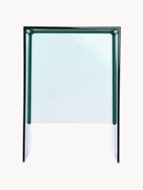 Tavolino di design Max-Beam, Polipropilene tinta unita trasparente, Verde turchese, Larg. 33 x Alt. 47 cm