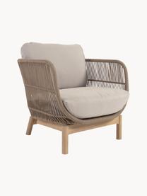 Garten-Loungesessel Catalina aus Akazienholz, Bezug: 100 % Polyester, Gestell: Akazienholz, FSC-zertifiz, Cord Hellbeige, Akazienholz, B 76 x T 80 cm