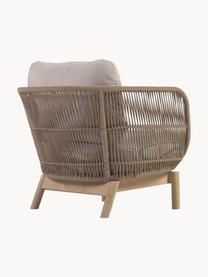 Garten-Loungesessel Catalina aus Akazienholz, Bezug: 100 % Polyester, Gestell: Akazienholz Dieses Produk, Cord Hellbeige, Akazienholz, B 76 x T 80 cm