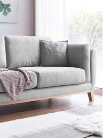 Sofa Seattle (3-osobowa), Tapicerka: 100% poliester, Stelaż: drewno naturalne, płyta w, Nogi: drewno naturalne, Jasny szary, S 218 x G 86 cm