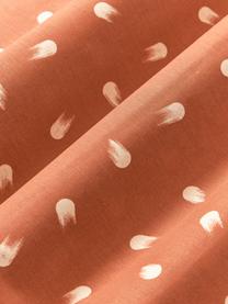 Housse de couette en coton petits pois Amma, Terracotta, larg. 200 x long. 200 cm