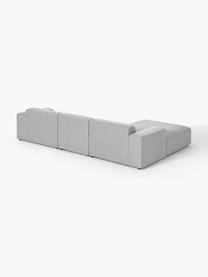 Ecksofa Melva (4-Sitzer), Bezug: 100 % Polyester Der strap, Gestell: Massives Kiefern- und Fic, Webstoff Hellgrau, B 319 x T 195 cm, Eckteil links