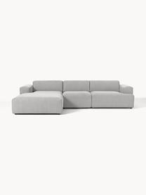 Ecksofa Melva (4-Sitzer), Bezug: 100 % Polyester Der strap, Gestell: Massives Kiefern- und Fic, Webstoff Hellgrau, B 319 x T 195 cm, Eckteil links