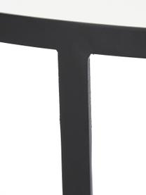 Tavolino da salotto in metallo nero Harper, Struttura: metallo verniciato a polv, Piano d'appoggio: piano in vetro, Nero, Ø 80 x Alt. 43 cm