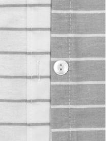 Dwustronna pościel z flaneli Talin, Szary, biały, 135 x 200 cm + 1 poduszka 80 x 80 cm