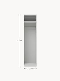 Modularer Drehtürenschrank Simone, 50 cm Breite, mehrere Varianten, Korpus: Spanplatte, melaminbeschi, Holz, Grau, Basic Interior, B 50 x H 200 cm