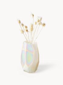 Design vaas Lustre, iriserend, H 41 cm, Glas, iriserend, Gebroken wit, Ø 26 x H 41 cm