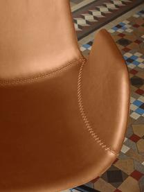 Biurowe krzesło obrotowe ze sztucznej skóry Yolanda, Tapicerka: sztuczna skóra, Stelaż: stal, powlekany, Brązowy, czarny, S 66 x G 72 cm