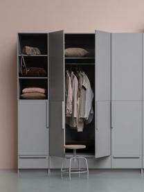 Armoire modulaire grise Pure, Bois de pin, enduit, Gris, larg. 48 x haut. 215 cm