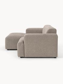 Ecksofa Melva (3-Sitzer), Bezug: 100 % Polyester Der strap, Gestell: Massives Kiefern- und Fic, Webstoff Greige, B 238 x T 143 cm, Eckteil links