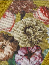 Uterák na ruky s kvetinovým lemom Fleur, 97 %  bavlna, 3 %  polyester, Horčicová, viacfarebná, Uterák, Š 60 x D 100 cm