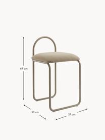 Kovová stolička Angui, Béžová, Š 37 x V 39 cm