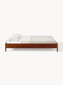 Dřevěná postel z borovicového dřeva Windsor, Masivní borovicové dřevo, certifikováno FSC, Borovicové dřevo, tmavé, Š 160 cm, D 200 cm