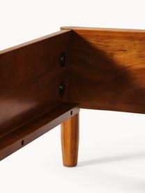 Łóżko z drewna sosnowego Windsor, Lite drewno sosnowe z certyfikatem FSC, Ciemne drewno sosnowe, S 160 x D 200 cm