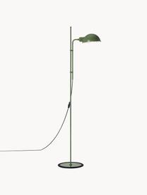 Kleine Stehlampe Funiculí mit verstellbarem Lampenschirm, Lampenschirm: Aluminium, beschichtet, Dunkelgrün, glänzend, H 135 cm